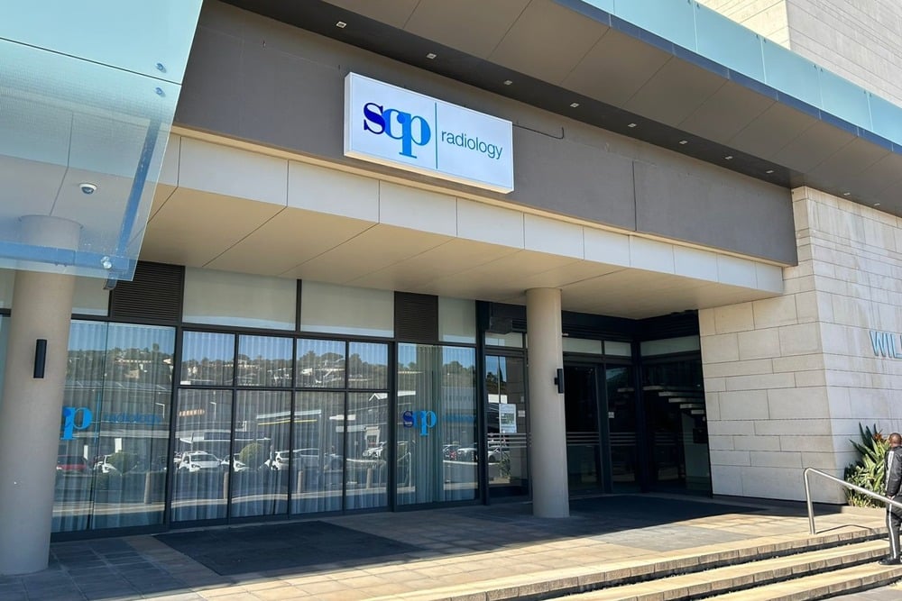The front entrance with signage at SCP Radiology Willowbridge.